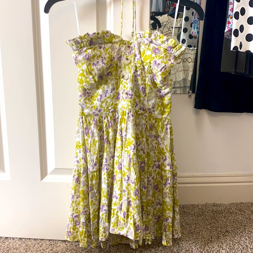 Flirty Floral Halter Dress